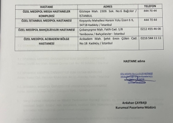 Medipol Üniversitesi Hastanesi ile indirim anlaşması